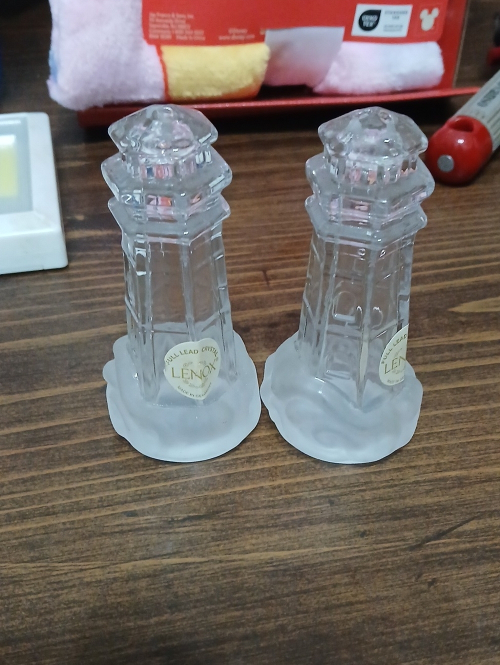 Lenox Clear Crystal Lighthouse Vases - Clear